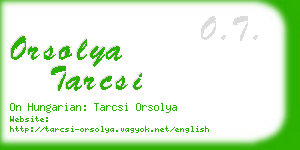 orsolya tarcsi business card